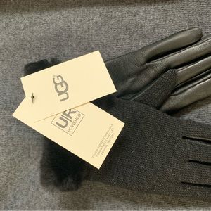 Ugg Shorty Smart Fabric and Leather gloves Sz M NWT